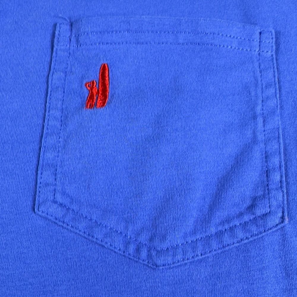 Johnnie-O Anniversary Edition Original Polo Shirt Mens Large Blue Cotton Pocket - Picture 2 of 9